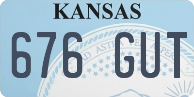 KS license plate 676GUT