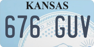 KS license plate 676GUV