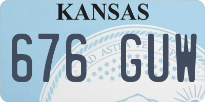 KS license plate 676GUW