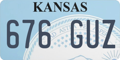 KS license plate 676GUZ