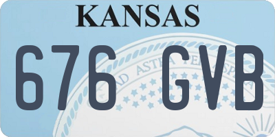 KS license plate 676GVB