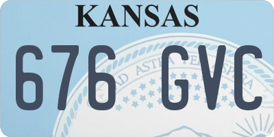KS license plate 676GVC