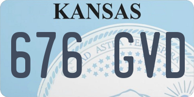 KS license plate 676GVD