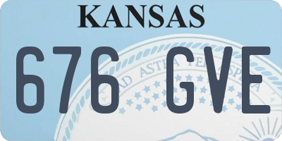 KS license plate 676GVE
