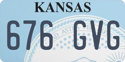KS license plate 676GVG