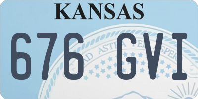 KS license plate 676GVI