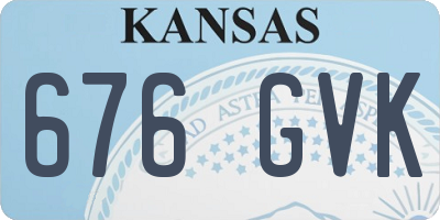 KS license plate 676GVK