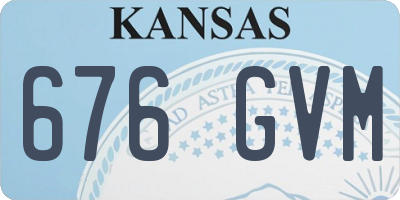 KS license plate 676GVM