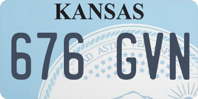 KS license plate 676GVN