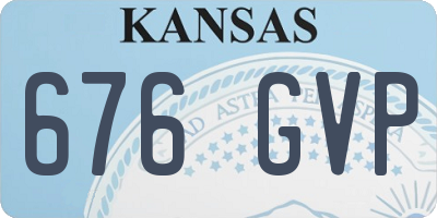 KS license plate 676GVP