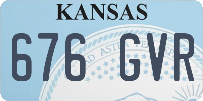 KS license plate 676GVR