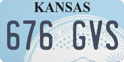 KS license plate 676GVS