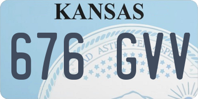 KS license plate 676GVV