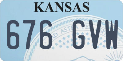 KS license plate 676GVW