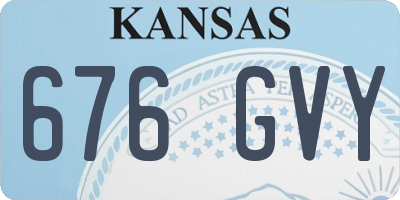 KS license plate 676GVY