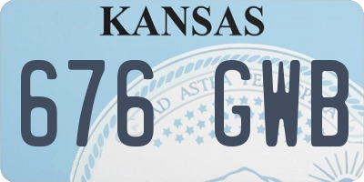 KS license plate 676GWB