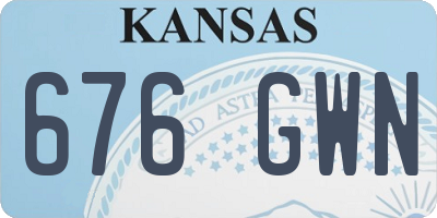 KS license plate 676GWN
