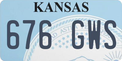 KS license plate 676GWS