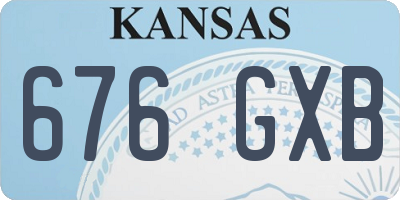 KS license plate 676GXB