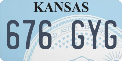 KS license plate 676GYG