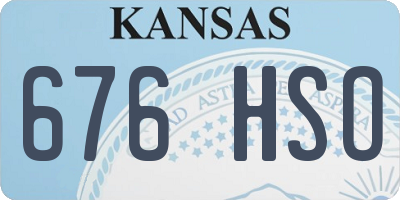 KS license plate 676HSO