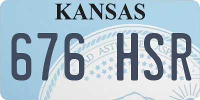 KS license plate 676HSR