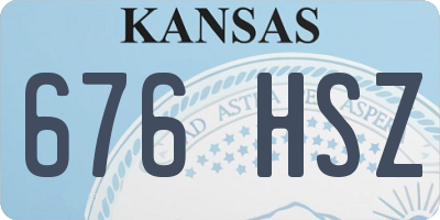 KS license plate 676HSZ