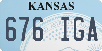 KS license plate 676IGA