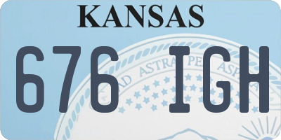 KS license plate 676IGH