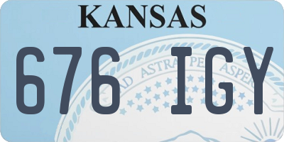 KS license plate 676IGY