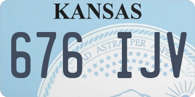 KS license plate 676IJV