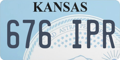 KS license plate 676IPR