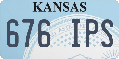 KS license plate 676IPS