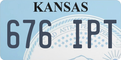 KS license plate 676IPT