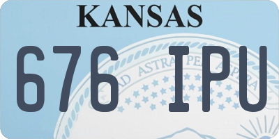 KS license plate 676IPU
