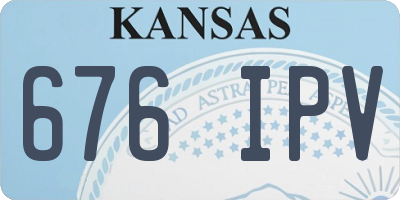 KS license plate 676IPV