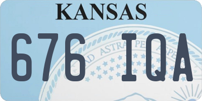 KS license plate 676IQA