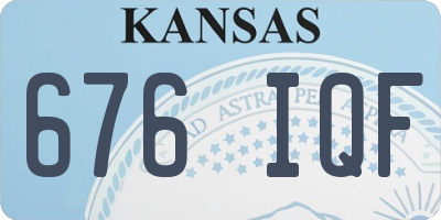 KS license plate 676IQF