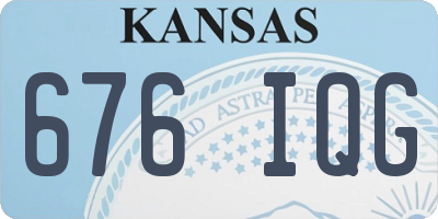 KS license plate 676IQG