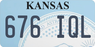 KS license plate 676IQL