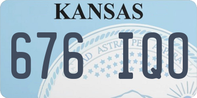 KS license plate 676IQO
