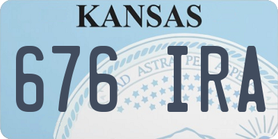 KS license plate 676IRA