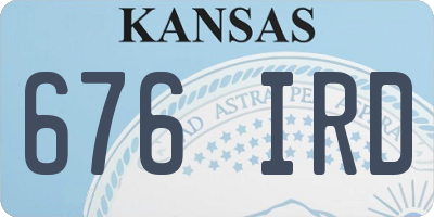 KS license plate 676IRD