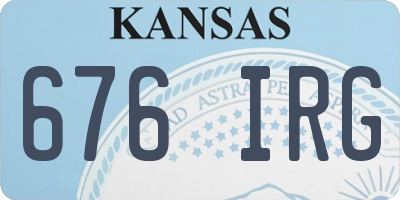 KS license plate 676IRG