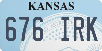 KS license plate 676IRK