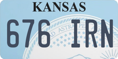 KS license plate 676IRN