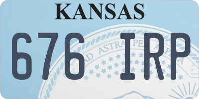 KS license plate 676IRP
