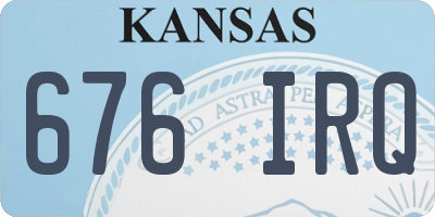 KS license plate 676IRQ
