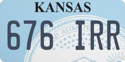 KS license plate 676IRR