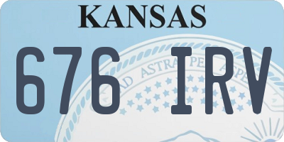 KS license plate 676IRV